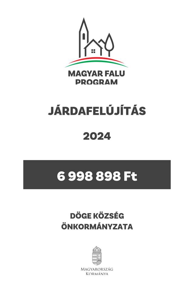 Belter�leti j�rdaszakasz fel�j�t�sa D�ge telep�l�sen